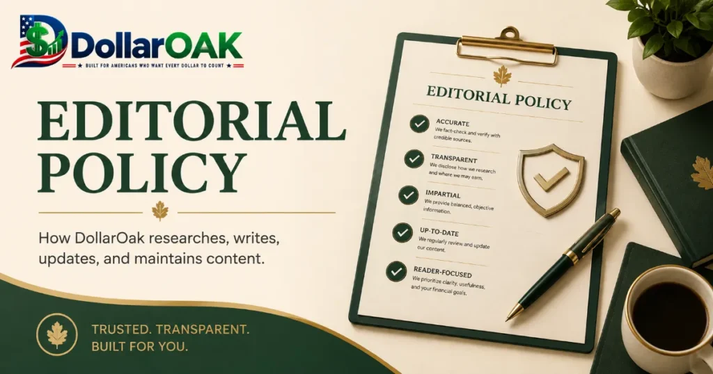 Editorial Policy DollarOak